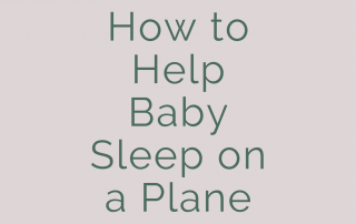 how to help baby sleep on a plane